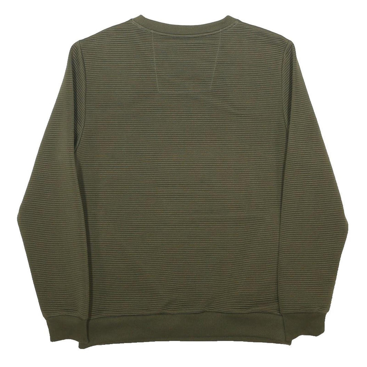 SOULSTAR Mens Green Sweatshirt Crew Neck M Zipped Pockets Casual Everyday