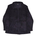 WOOLRICH Womens Black Outdoor Fleece Jacket M Acrylic Blend Stand-Up Collar Zip