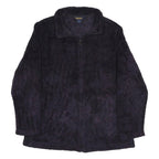 WOOLRICH Womens Black Outdoor Fleece Jacket M Acrylic Blend Stand-Up Collar Zip