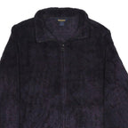 WOOLRICH Womens Black Outdoor Fleece Jacket M Acrylic Blend Stand-Up Collar Zip