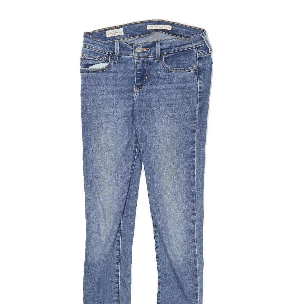 LEVI'S 710 Womens Jeans Blue Slim Skinny Denim Medium W25 L30 Stretch