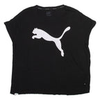 PUMA Womens T-Shirt Black Crew Neck 2XL