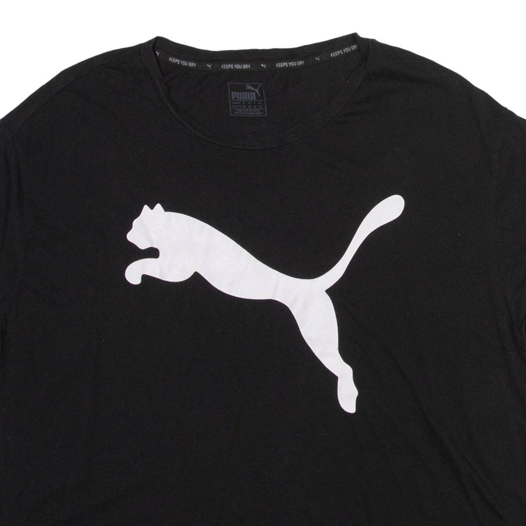 PUMA Womens T-Shirt Black Crew Neck 2XL