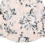 CALVIN KLEIN Womens Pink Floral Printed Shirt Long Sleeve Round Neck L Elegant