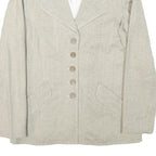 INFO Womens Beige Wool Blend Button Jacket XXS Woven Classic Tailored