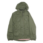 TOMMY HILFIGER Womens Green Cotton Blend Hooded Jacket XL Zip Casual Outerwear