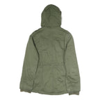 TOMMY HILFIGER Womens Green Cotton Blend Hooded Jacket XL Zip Casual Outerwear