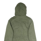 TOMMY HILFIGER Womens Green Cotton Blend Hooded Jacket XL Zip Casual Outerwear