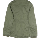 TOMMY HILFIGER Womens Green Cotton Blend Hooded Jacket XL Zip Casual Outerwear