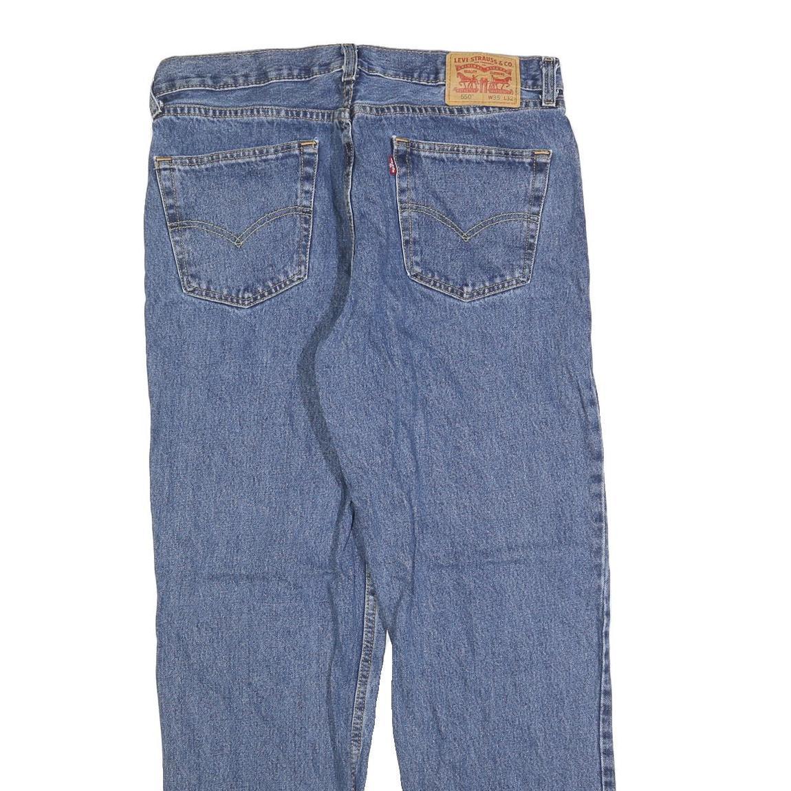 LEVI'S 550 Straight Mens Jeans Blue Relaxed Straight Denim Medium W35 L32