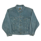 LEE Mens Blue Denim Jacket L Cotton Button Closure Classic Fit Vintage Style