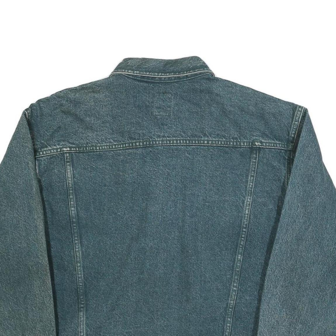 LEE Mens Blue Denim Jacket L Cotton Button Closure Classic Fit Vintage Style