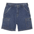 WRANGLER Mens Denim Blue Cargo Shorts M W33 Classic Cotton Blend Casual