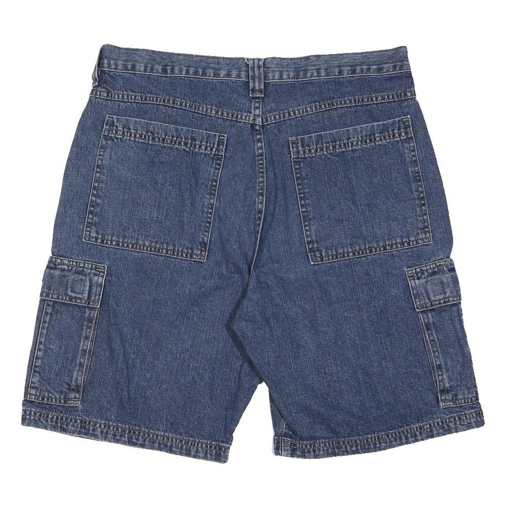 WRANGLER Mens Denim Blue Cargo Shorts M W33 Classic Cotton Blend Casual