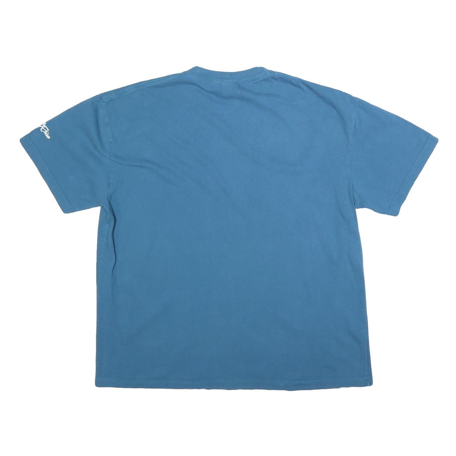 TUCAN TACO Mens Blue XL T-Shirt Short Sleeve Crew Neck Dolphin Graphic Print