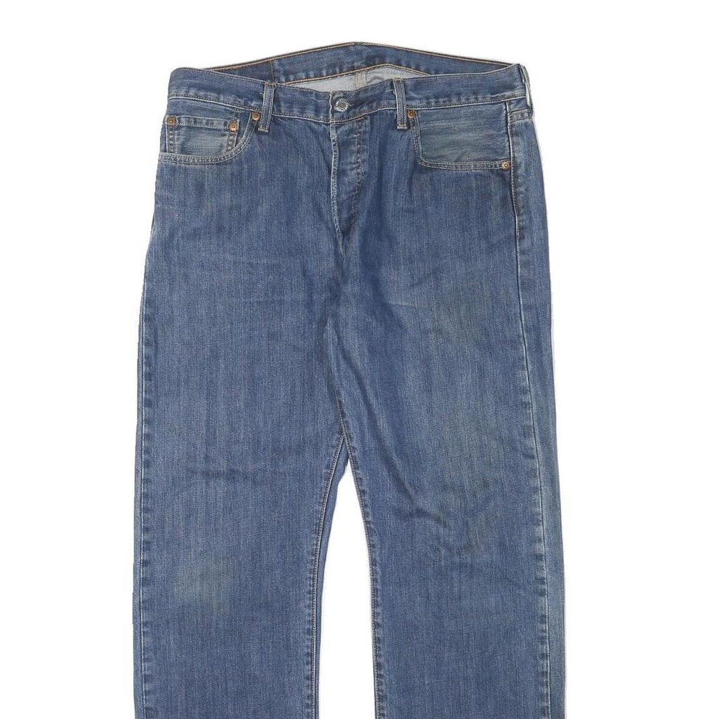 LEVI'S 501 Mens Jeans Blue Regular Straight Denim Medium W34 L30 Classic Button