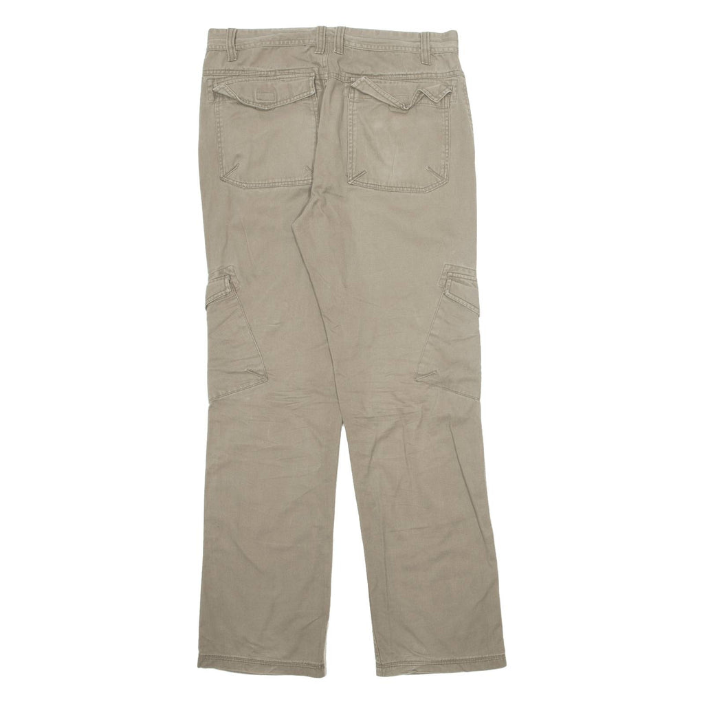 PACIFIC MOTION Cargo Womens Trousers Brown Regular Straight W34 L32