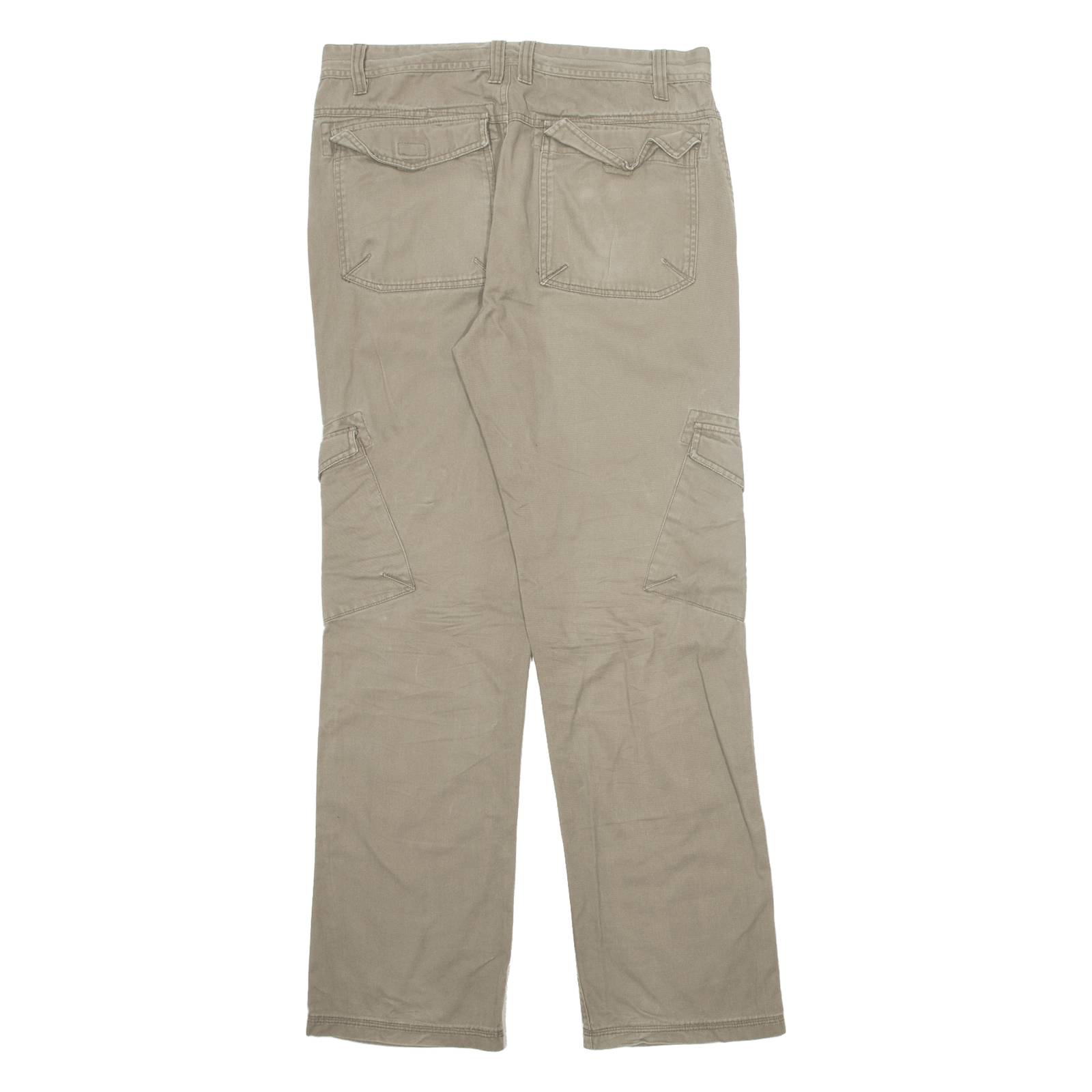 PACIFIC MOTION Cargo Womens Trousers Brown Regular Straight W34 L32