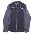 THE NORTH FACE Womens Blue & Purple Zip Jacket M Polyester Fleece Outdoor Active