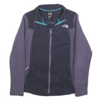 THE NORTH FACE Womens Blue & Purple Zip Jacket M Polyester Fleece Outdoor Active