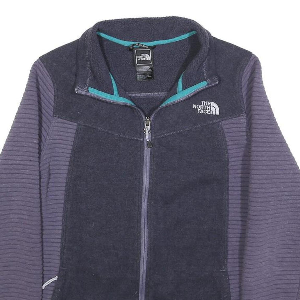 THE NORTH FACE Womens Blue & Purple Zip Jacket M Polyester Fleece Outdoor Active