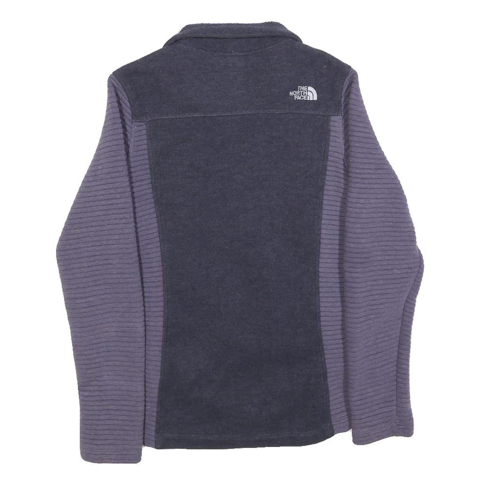 THE NORTH FACE Womens Blue & Purple Zip Jacket M Polyester Fleece Outdoor Active