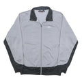 KAPPA Mens Grey & Black Sports Track Jacket L Polyester Zip Plain