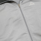 KAPPA Mens Grey & Black Sports Track Jacket L Polyester Zip Plain