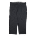 DICKIES Mens Relaxed Cotton Black Work Cargo Trousers W44 L32 Zip Closure