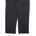 DICKIES Mens Relaxed Cotton Black Work Cargo Trousers W44 L32 Zip Closure