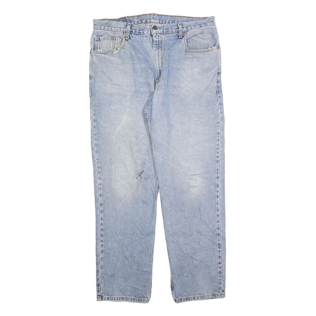 LEVI'S 594 Mens Regular Light Blue Denim Jeans W38 L32 Classic Zip Closure