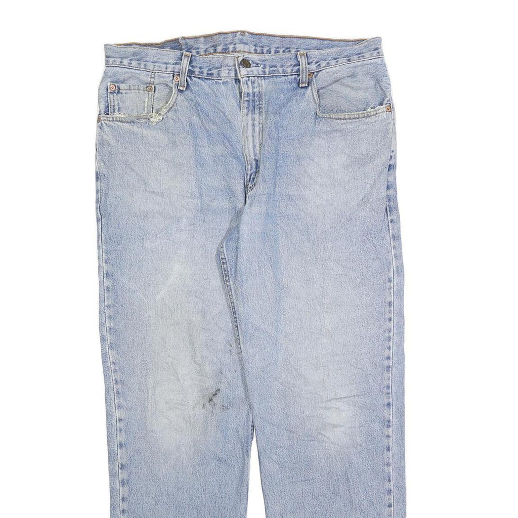 LEVI'S 594 Mens Regular Light Blue Denim Jeans W38 L32 Classic Zip Closure