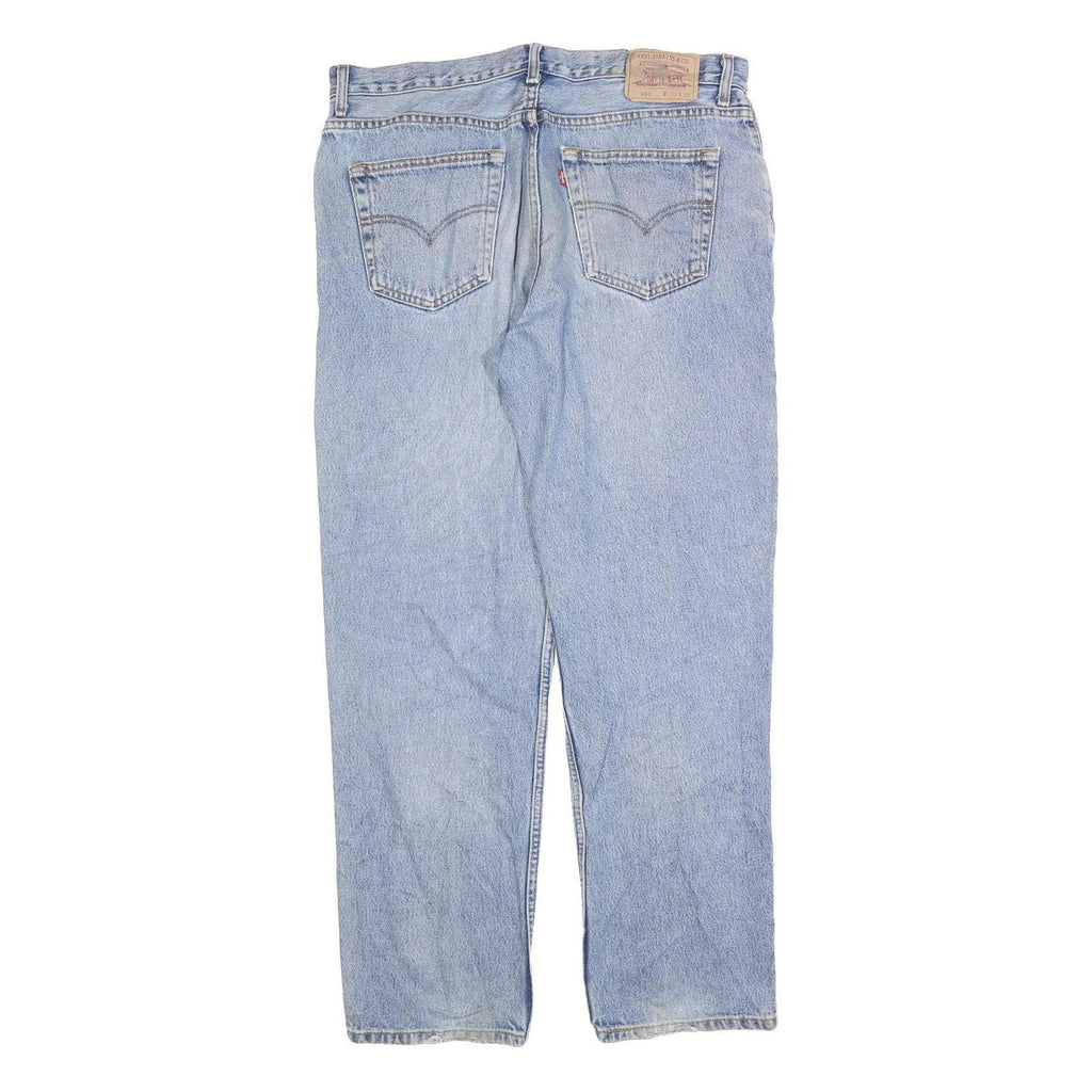 LEVI'S 594 Mens Regular Light Blue Denim Jeans W38 L32 Classic Zip Closure