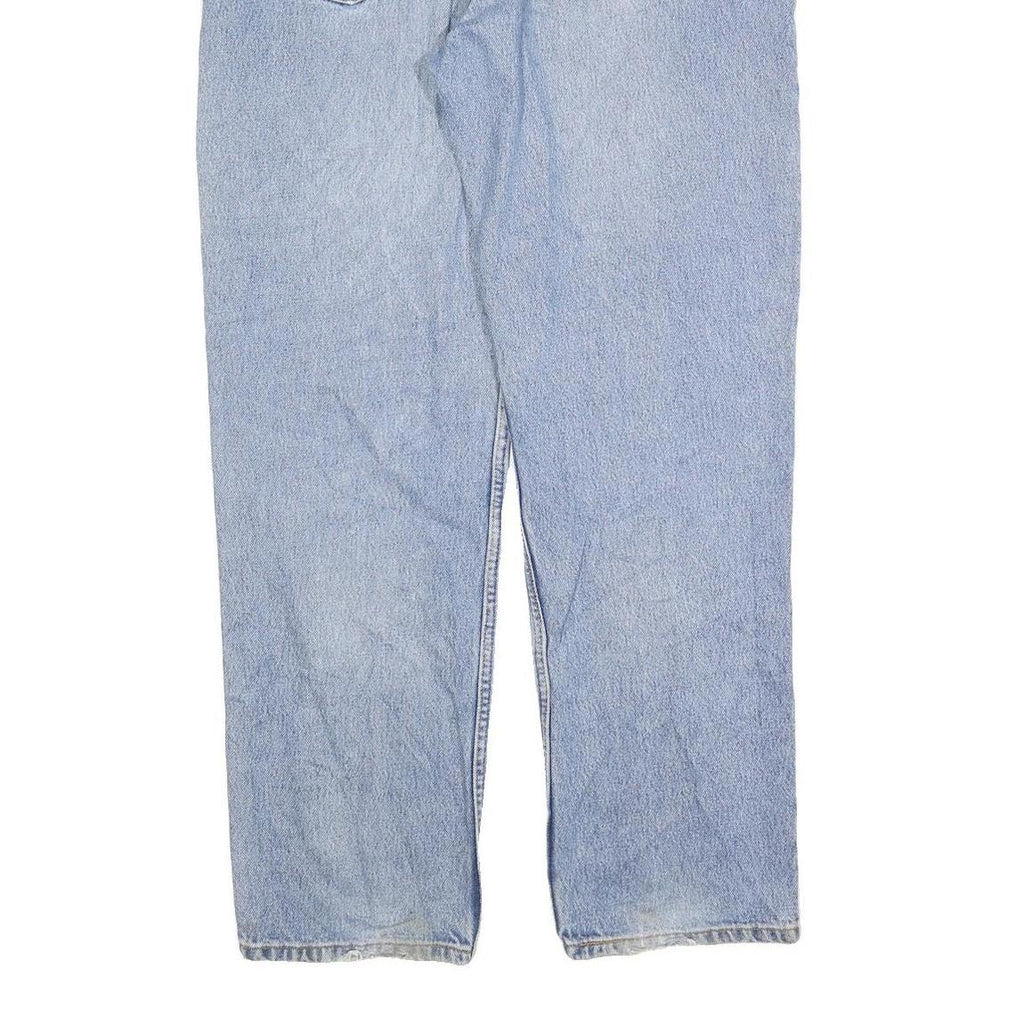 LEVI'S 594 Mens Regular Light Blue Denim Jeans W38 L32 Classic Zip Closure
