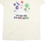 Mens White Cotton Funny Bunny Graphic T-Shirt XL Short Sleeve Crew Neck