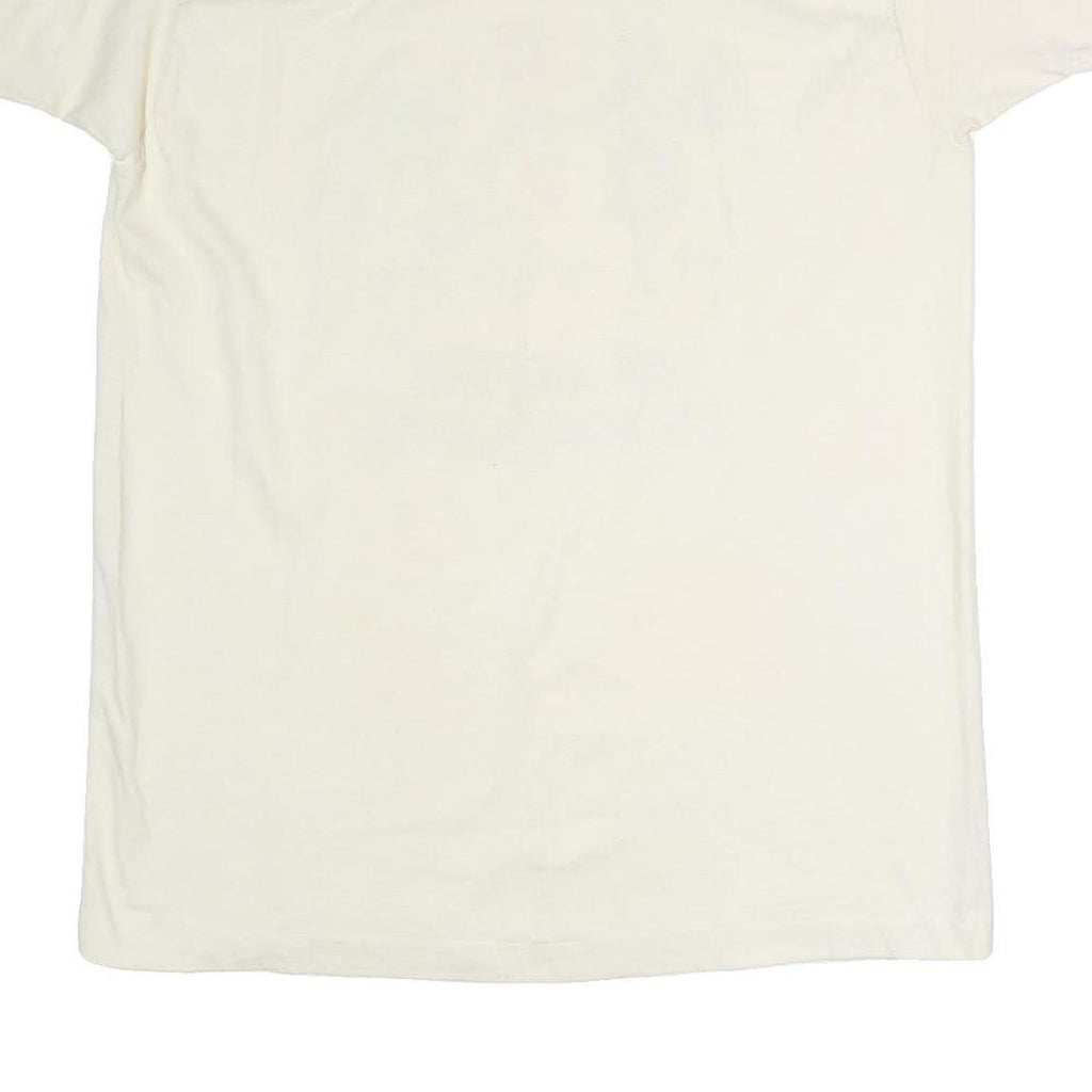 Mens White Cotton Funny Bunny Graphic T-Shirt XL Short Sleeve Crew Neck