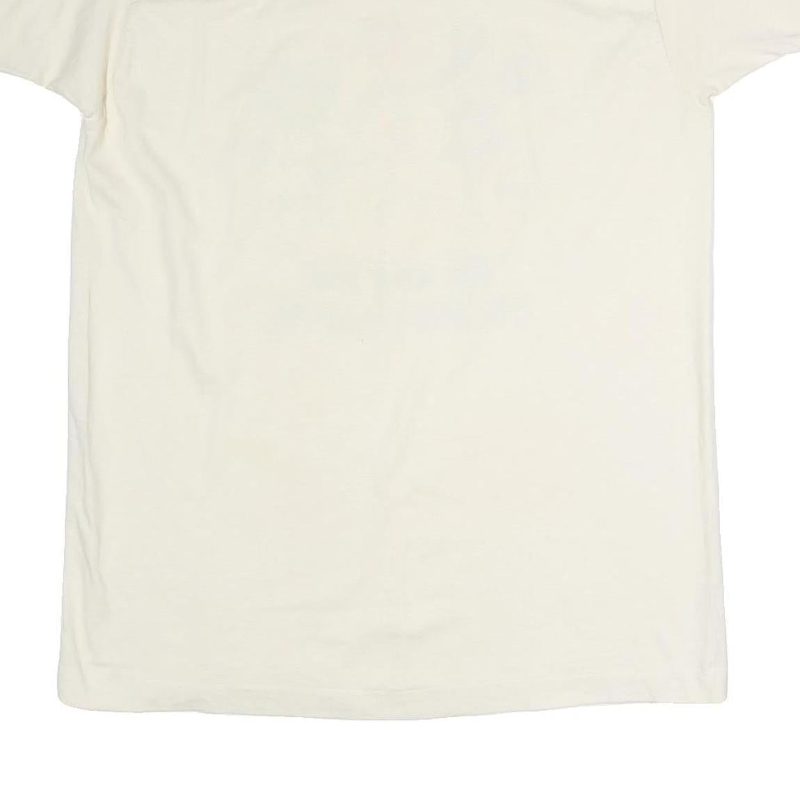 Mens White Cotton Funny Bunny Graphic T-Shirt XL Short Sleeve Crew Neck