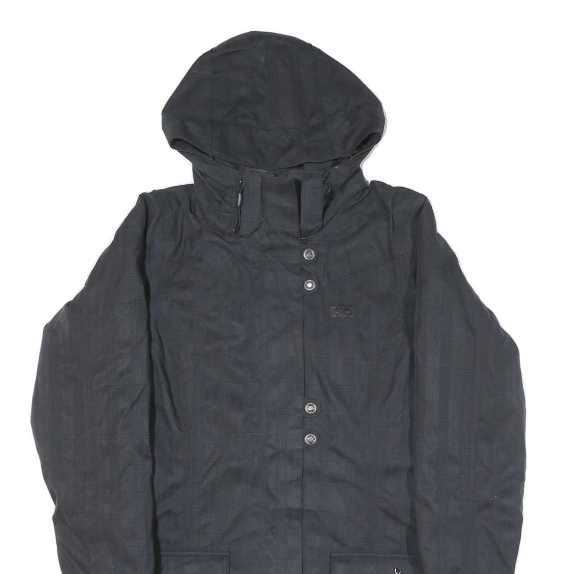 HELLY HANSEN Womens Black Jacket M Polyester Blend Hooded Zip Outdoor Waterproof