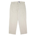 CHAPS Mens Cotton Blend Beige Regular Fit Straight Leg Trousers W32 L32 Casual