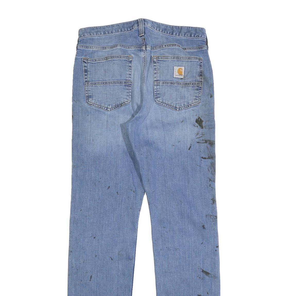 CARHARTT Mens Jeans Blue Relaxed Straight Denim Medium W31 L34 Workwear