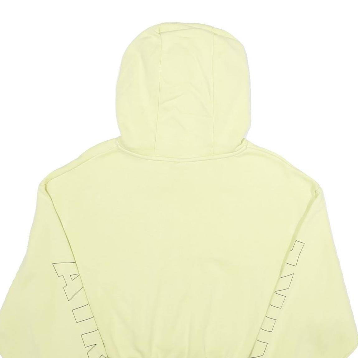 NIKE Womens Yellow Cropped Hoodie M Nike Air Print Sweatshirt