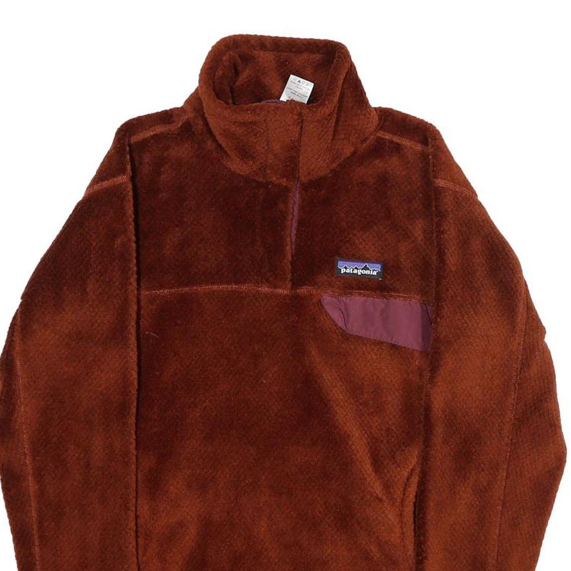 PATAGONIA Womens Brown Pullover Plain Crew Neck Basic Knit M Warm Comfortable
