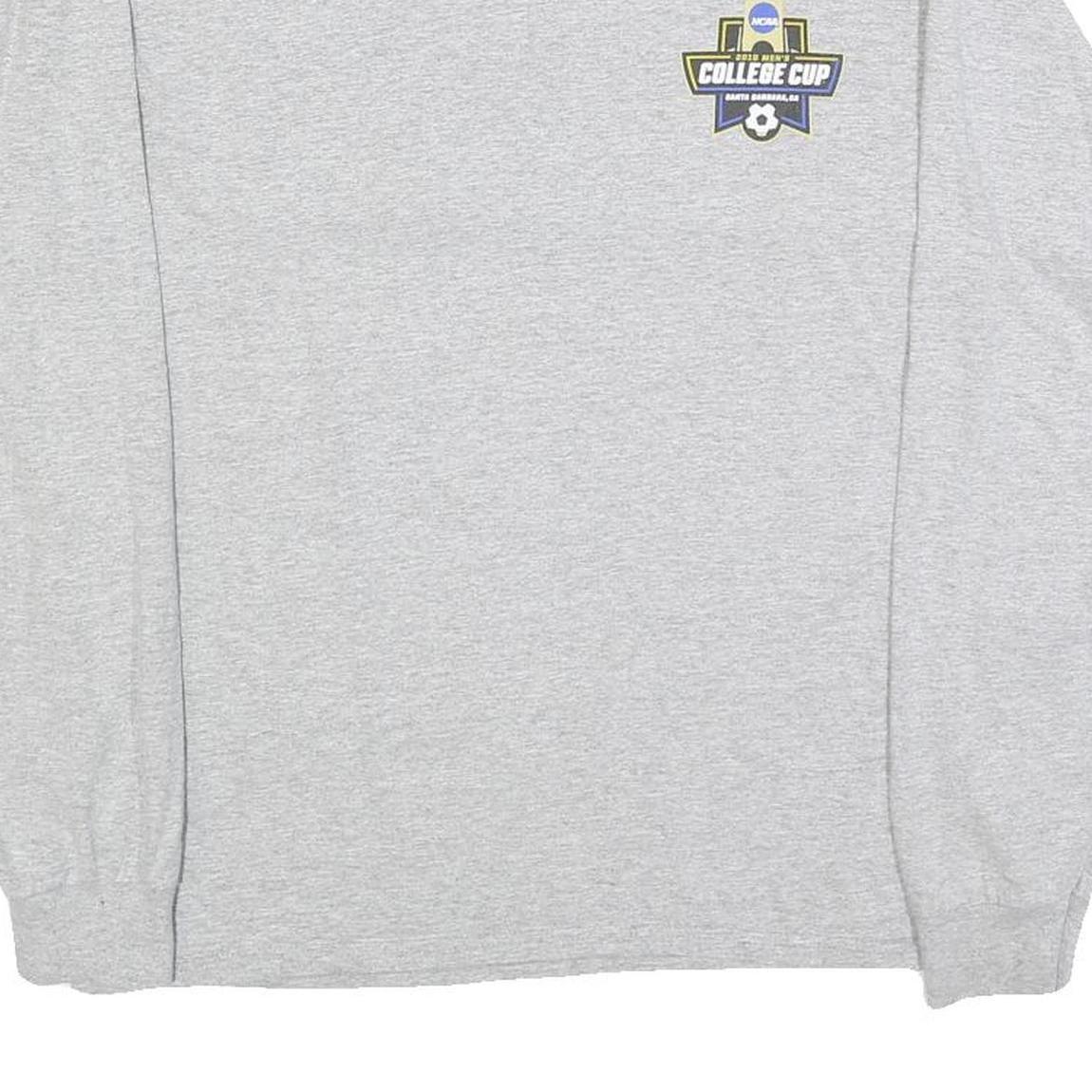 CHAMPION Mens Grey NCAA College Cup Long Sleeve Crew Neck T-Shirt M