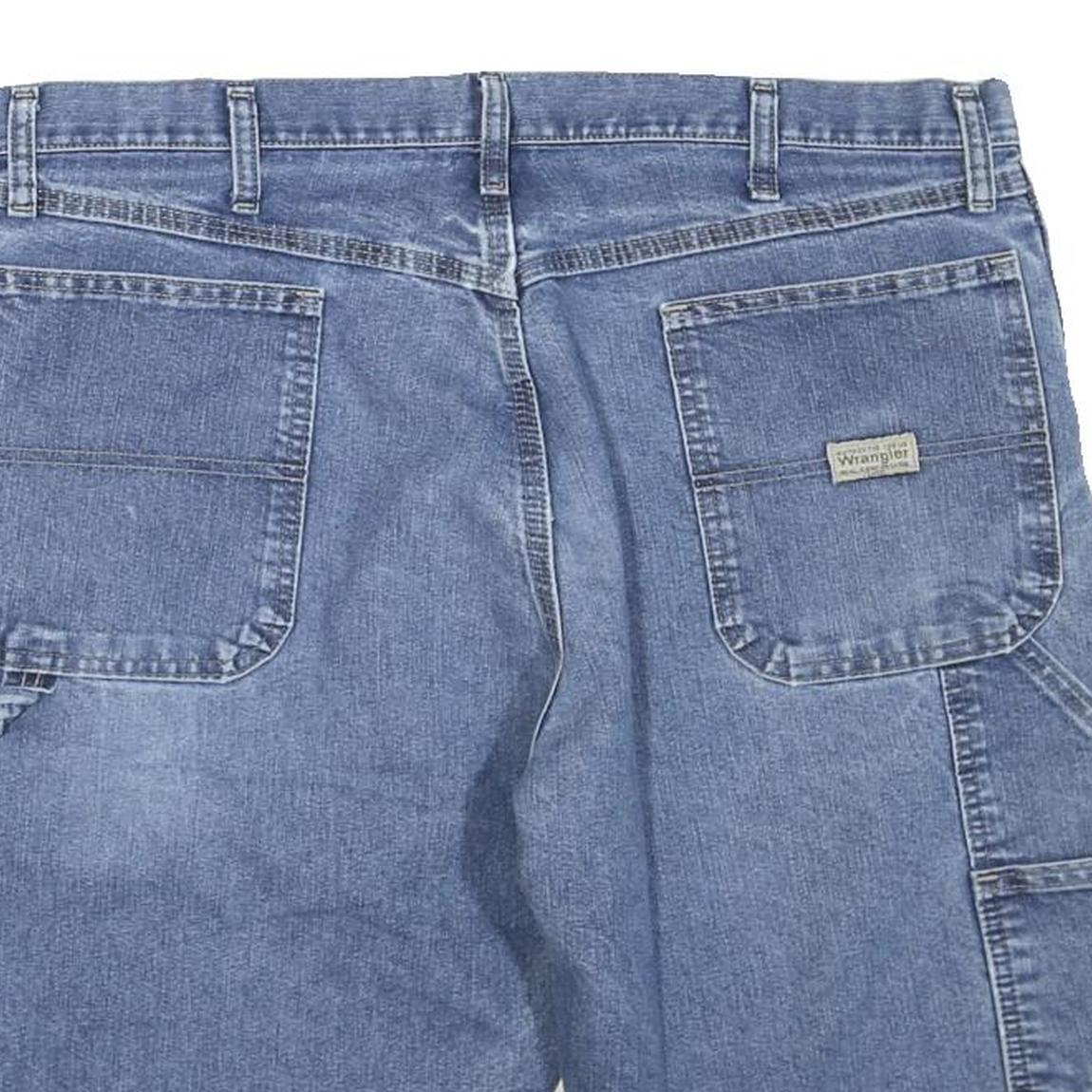 WRANGLER Mens Denim Blue Carpenter Style Size L W38 Cotton Blend Shorts