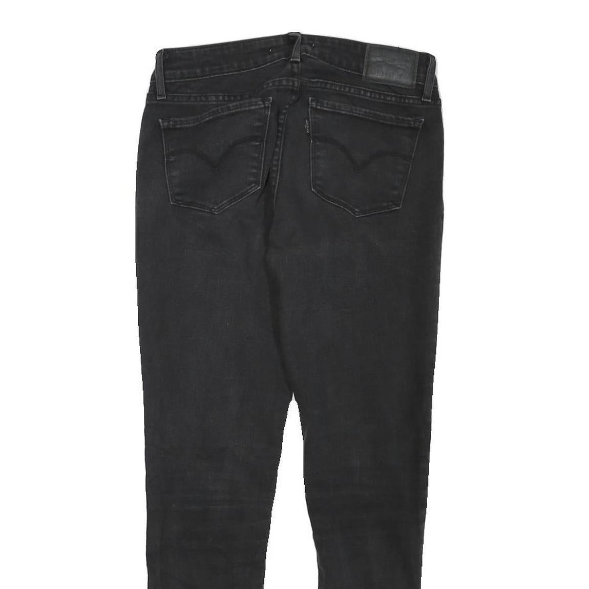 LEVI'S Womens Jeans Black Slim Skinny Denim W26 L26 Stretch Comfort Zip