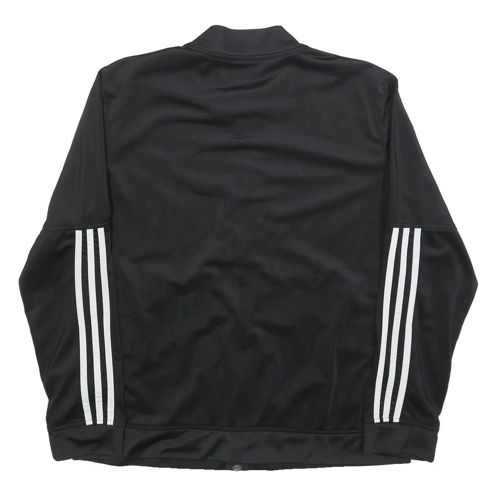 ADIDAS Womens Black Jacket XL Polyester Blend Plain Zip Track Style