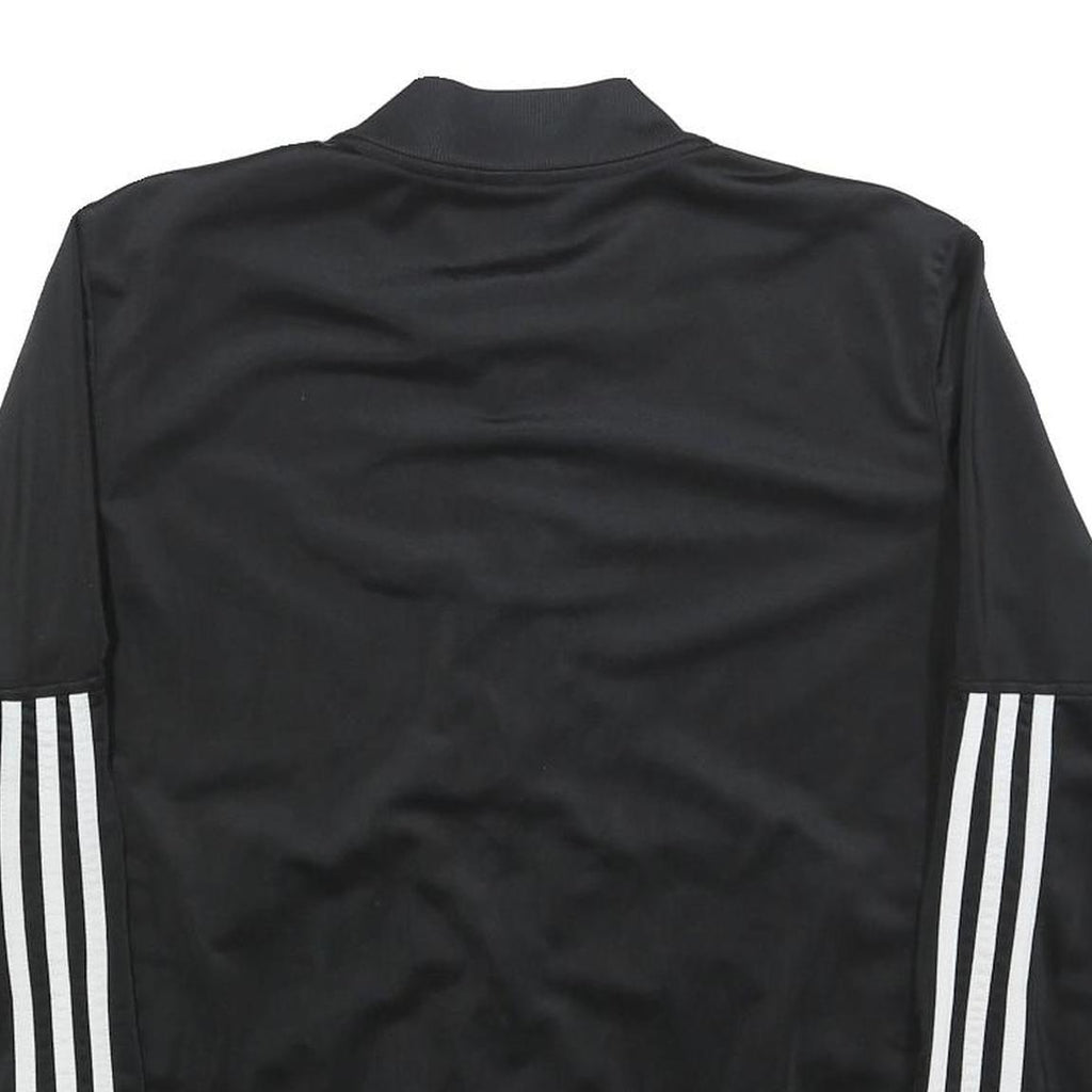 ADIDAS Womens Black Jacket XL Polyester Blend Plain Zip Track Style