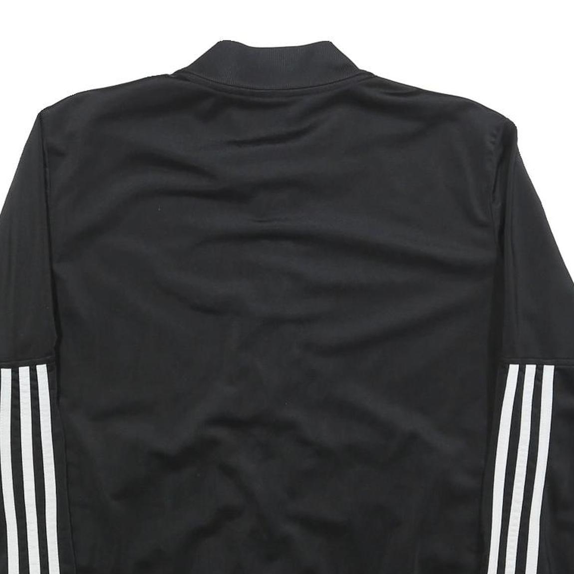 ADIDAS Womens Black Jacket XL Polyester Blend Plain Zip Track Style