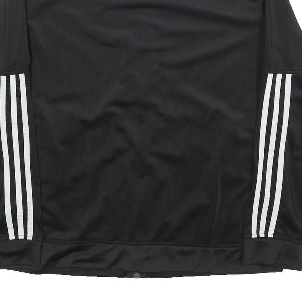 ADIDAS Womens Black Jacket XL Polyester Blend Plain Zip Track Style