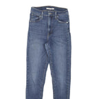 LEVI'S Womens Jeans Blue Slim Skinny Denim Medium W23 L28 Stretch Zip Fastening